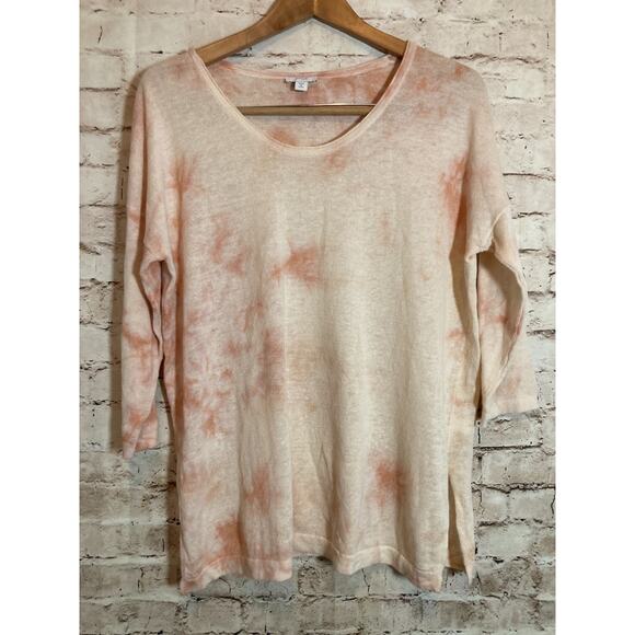 J. Jill Linen Top Womens Medium Petite Pure Jill Lightweight Boxy Lagom Pullover - Picture 1 of 13